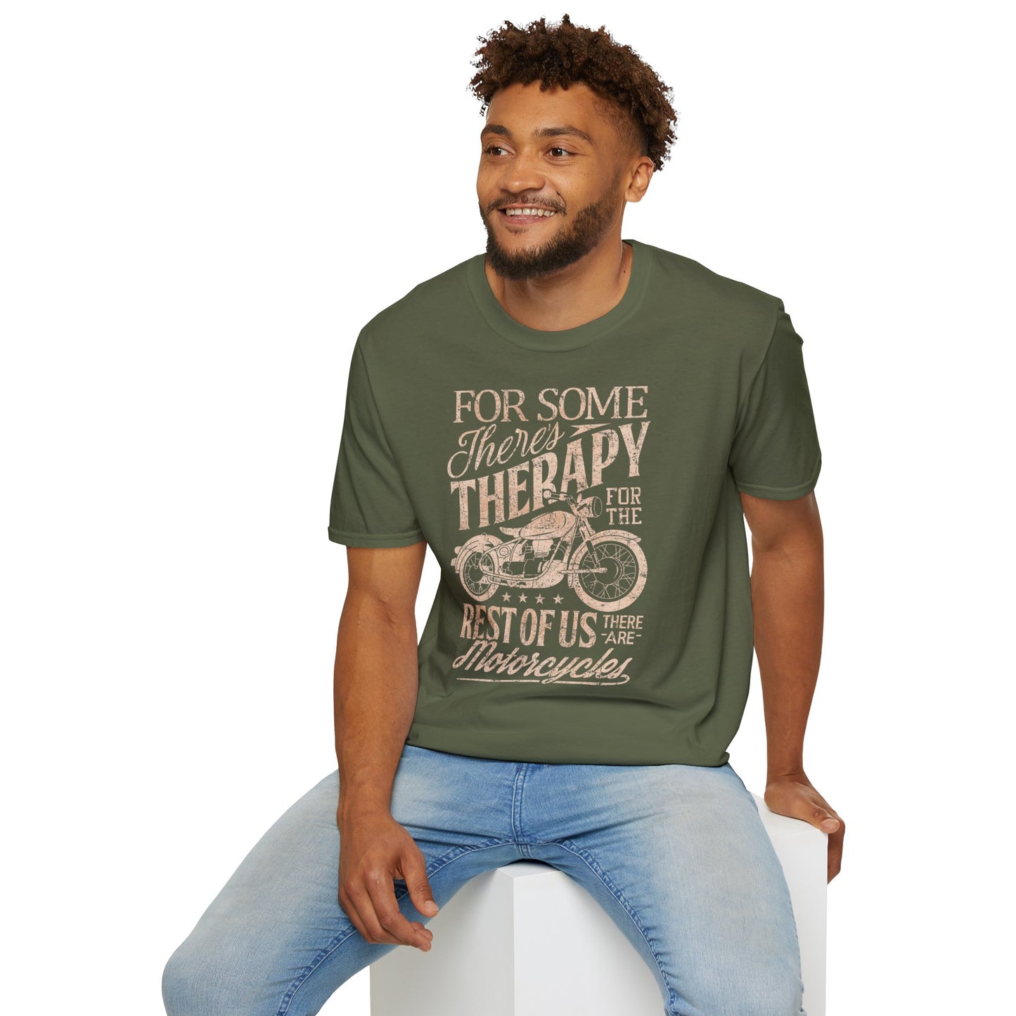 Motorcycle Therapy T-Shirt Vintage Design Motorcycle T Shirt