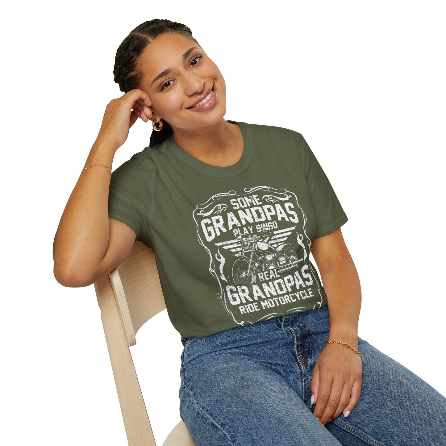 Some Grandpa's play Bingo Vintage Design Motorcycle T-Shirt