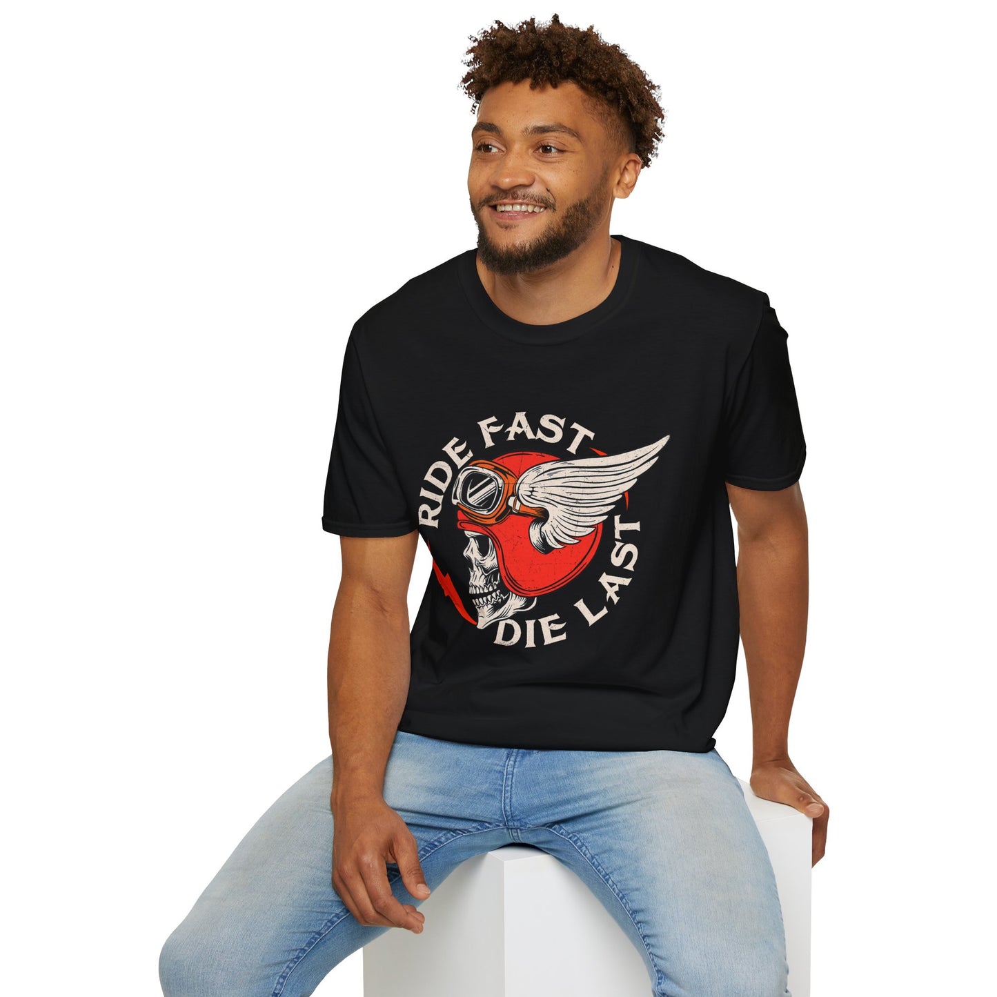 Ride Fast Die Last Vintage Design Motorcycle T-Shirt