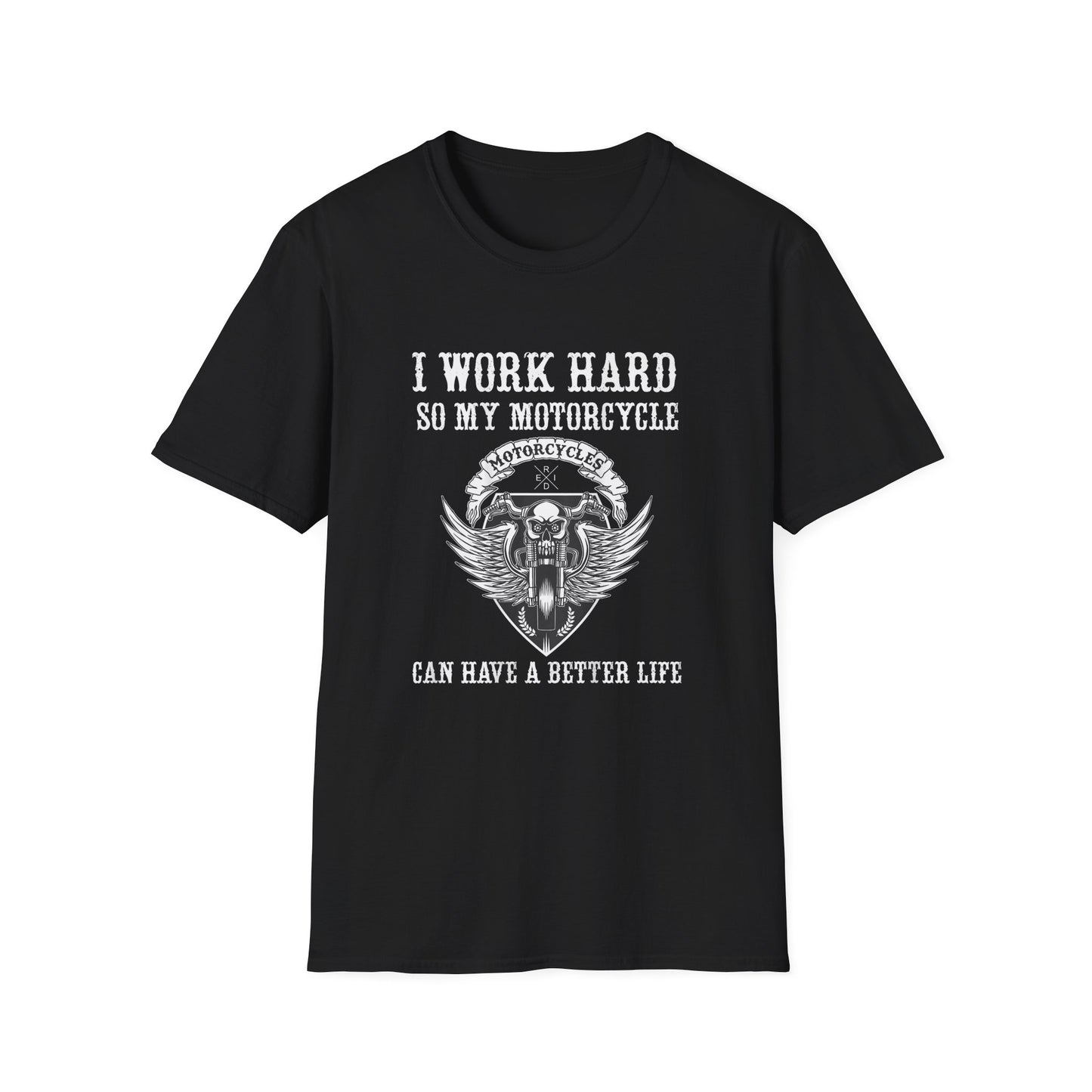 I work hard so my motorcycle  Vintage Design Motorcycle T-Shirt