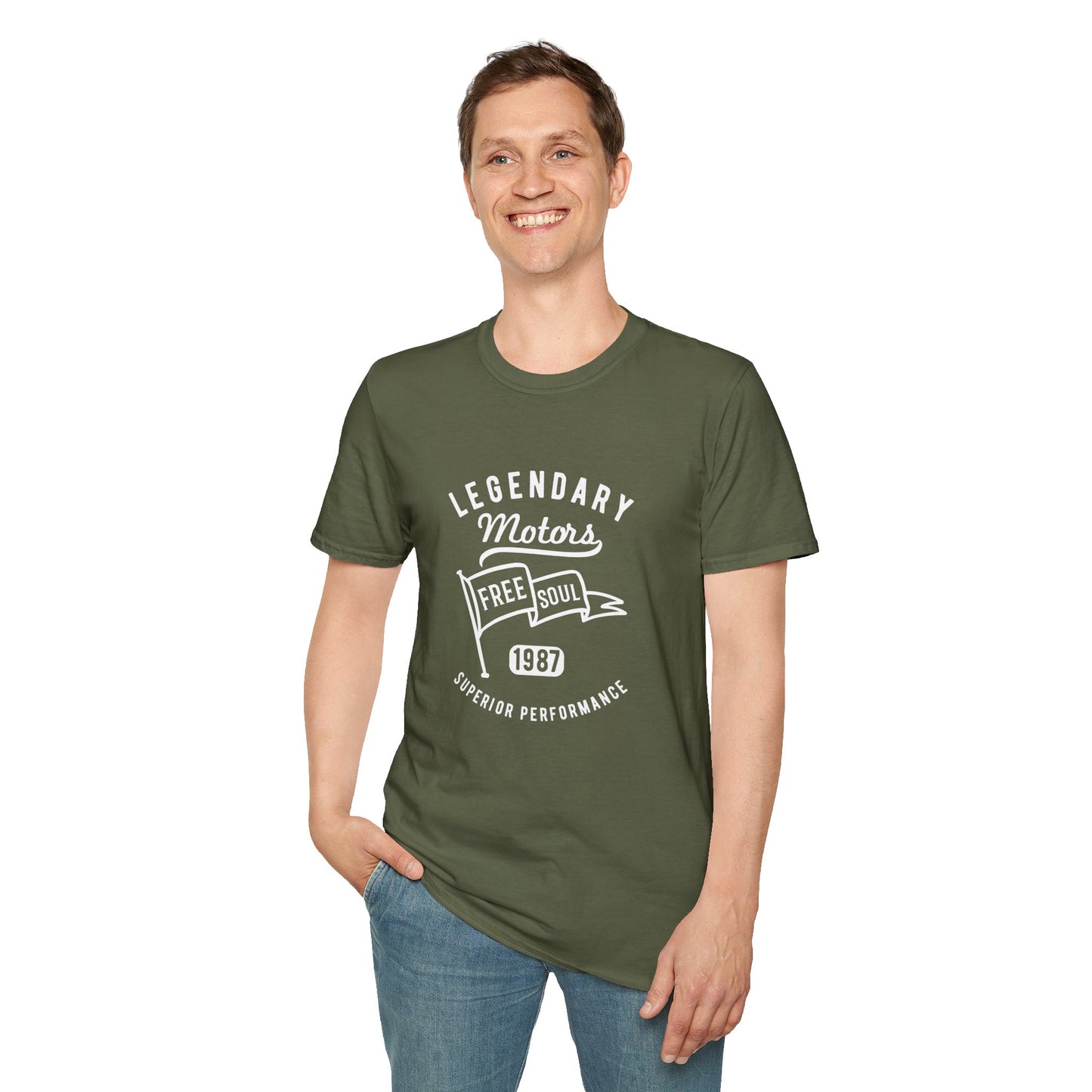 Legendary Motors Free Vintage Design Motorcycle T-Shirt