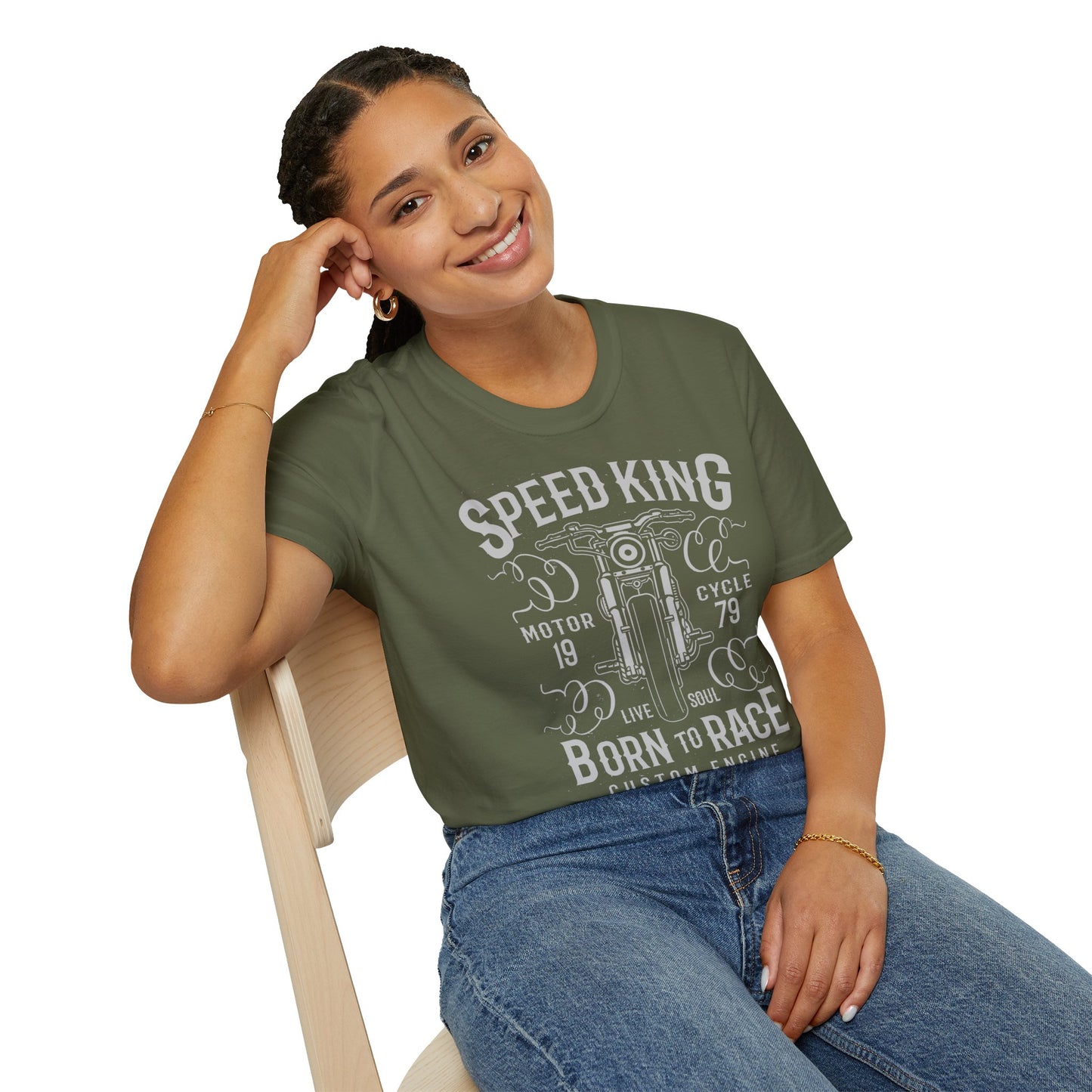 Speed King Vintage Design Motorcycle T-Shirt