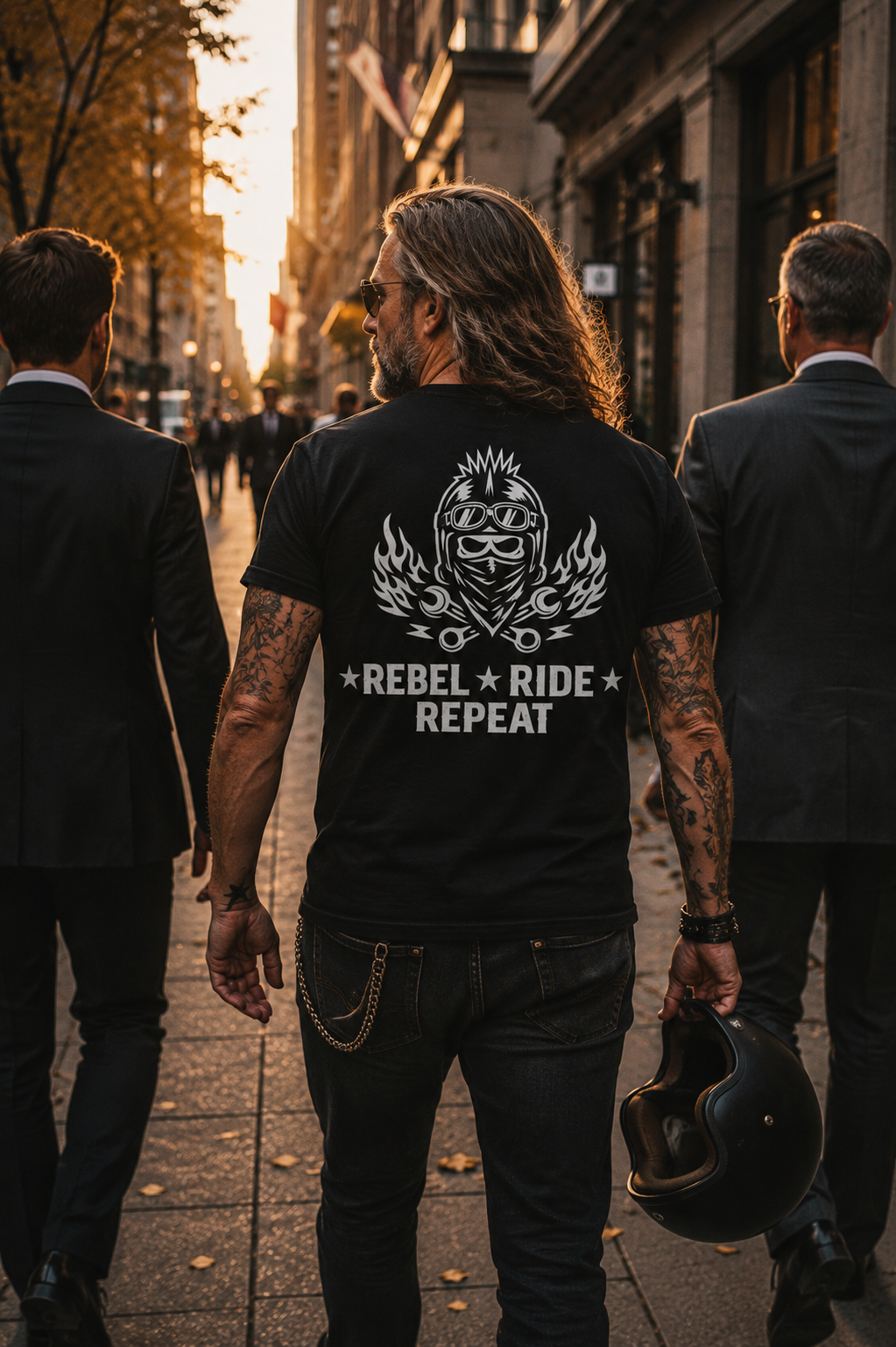 Rebel Ride Repeat Biker Punk